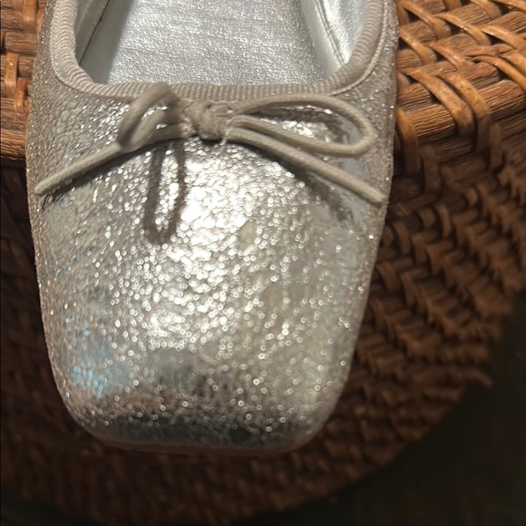 Shimmering Silver Loafers with Rounded Toe - Picture 2 of 9